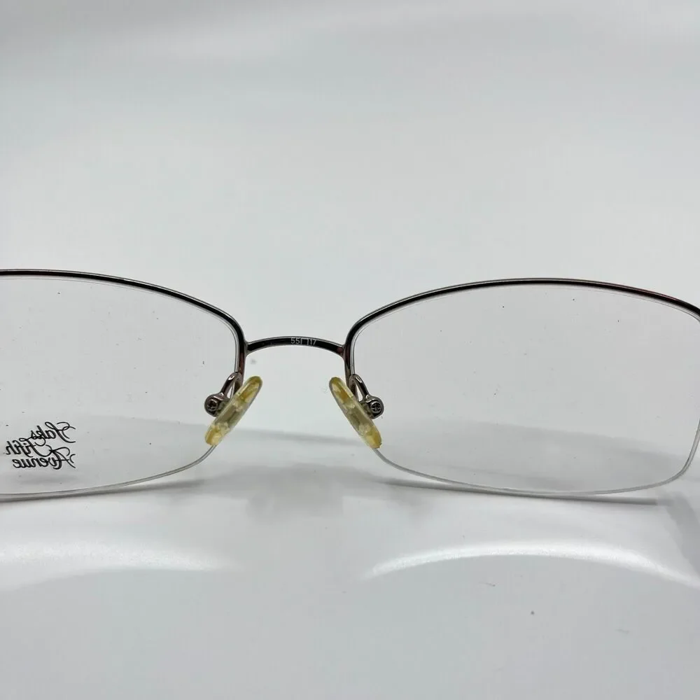 Saks Fifth‎ Avenue Women's eyeglasses Frame Silver S5A169 55-17-135 H6759